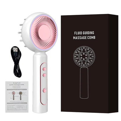 Electric Vibration Massage Comb Red Light Therapy Vibration Head Massager Comb Hair Growth Oil Nano Sprayer Nourish Scalp Brush