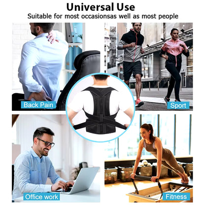 Back Brace Posture Corrector Back Lumbar Support Shoulder Posture Support for Improve Posture Provide Back Pain Relief Unisex