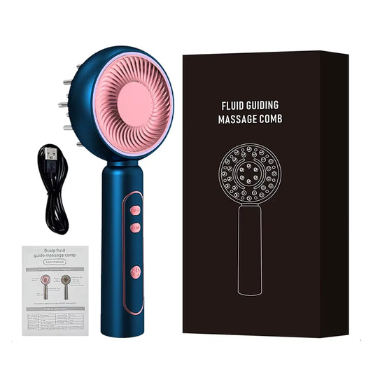 Electric Vibration Massage Comb Red Light Therapy Vibration Head Massager Comb Hair Growth Oil Nano Sprayer Nourish Scalp Brush