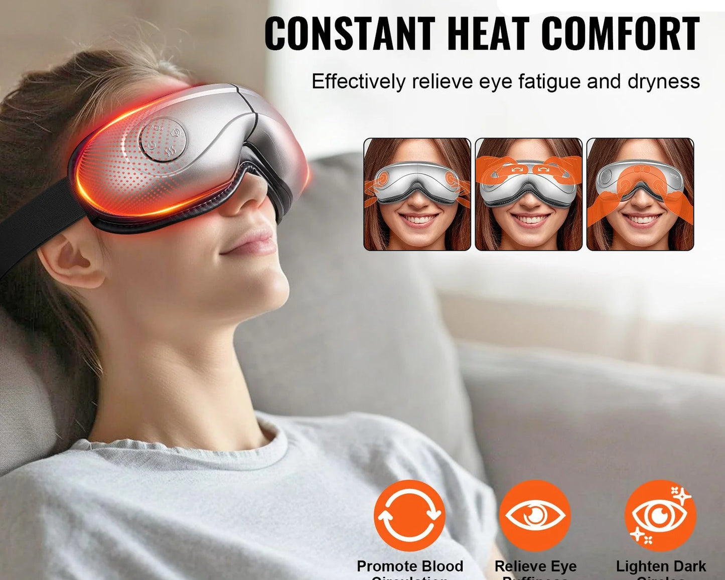 HuxRova Heated Eye Massager